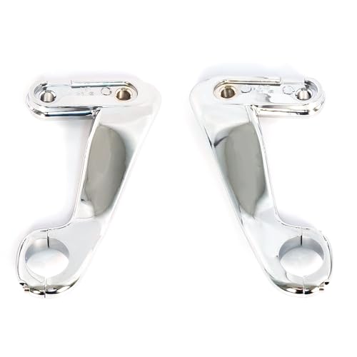 1 Pair Fairing Mounting Bracket Kit to Support Fairing Light Mounting compatiable for Harley Road Glide CVO Ultra FLTRUSE FLTRX FLTRU 2010-2013 (Chrome) - color: Chrome