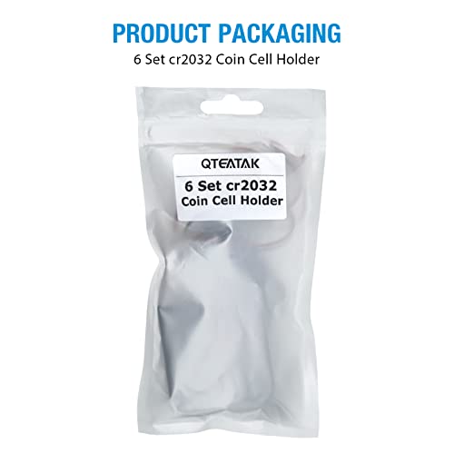 6 Pcs 2 x 3V CR2032 Button Coin Cell Battery Holder - size: 6Pcs (Pack of 2), style: 2×3V CR2032