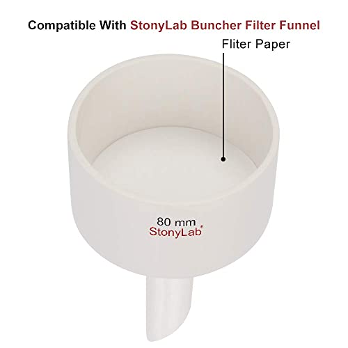 StonyLab Qualitative Filter Paper Circles, 108mm Diameter Cellulose Filter Paper with 20 Micron Particle Retention Medium Filtration Speed, Pack of 100 (108mm Diameter) - size: 108 mm Diameter