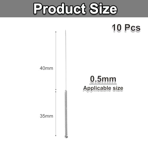 MECCANIXITY 3D Printer Nozzle Cleaning Kit, 10 Pcs Stainless Steel Nozzle Cleaning Needles 0.5mm Nozzle Cleaner for 3D Printer Accessories - size: 0.5mm