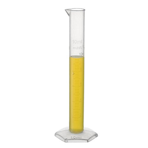uxcell 3pcs Plastic Graduated Cylinder 10ml Measuring Cylinder for Lab Home