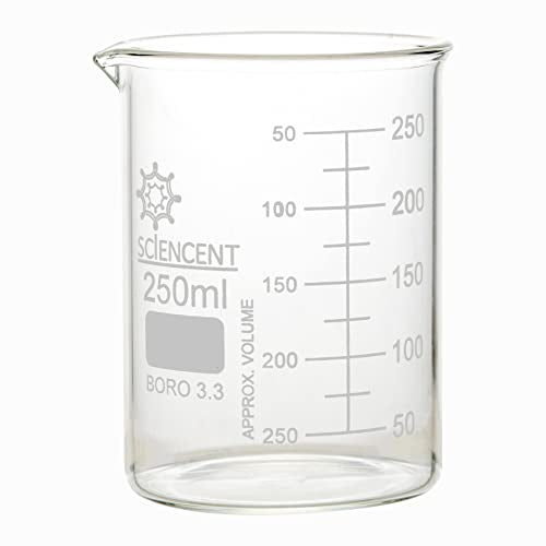 Sciencent Glass Beaker Sets (250mlX6)