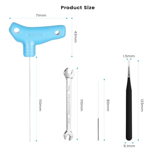 Sovol 3D Printer Tools Kit, 13Pcs 3D Printer Nozzle Cleaning Accessories - style: 13 Pcs