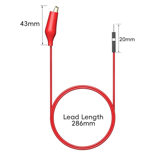 Goupchn Alligator Clips to Breadboard Male Jumper Wires - size: Breadboard Male to Alligator Clips