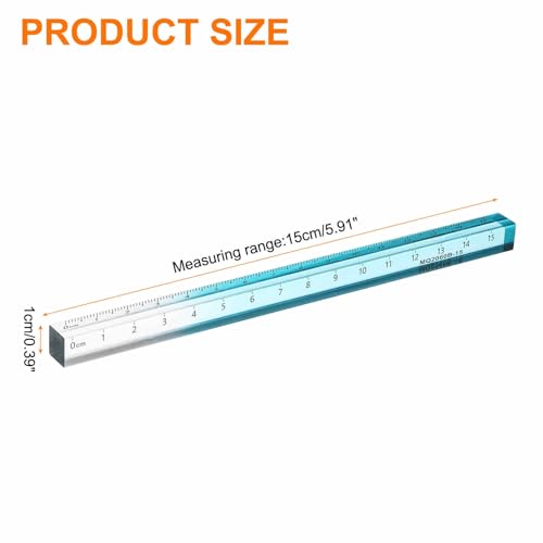 HARFINGTON Acrylic Clear Straight Rulers 15cm Metric,Sky Blue - color: Sky Blue, size: 15cm