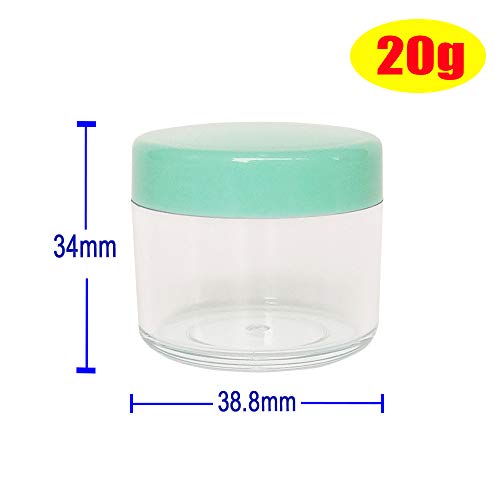20pcs 20ml Small Travel Jars Round Pot, Cosmetic Sample Container - color: 20pack 20ml Green