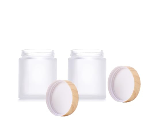 100g Glass Jars Cosmetic Container Jars,Refillable Empty Containers - color: Brown