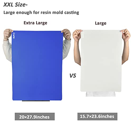 Sapid Large Silicone Sheet for Crafts Silicone Mat for Resin Art Painting - color: Dark Blue, size: 27.9"L x 20"W