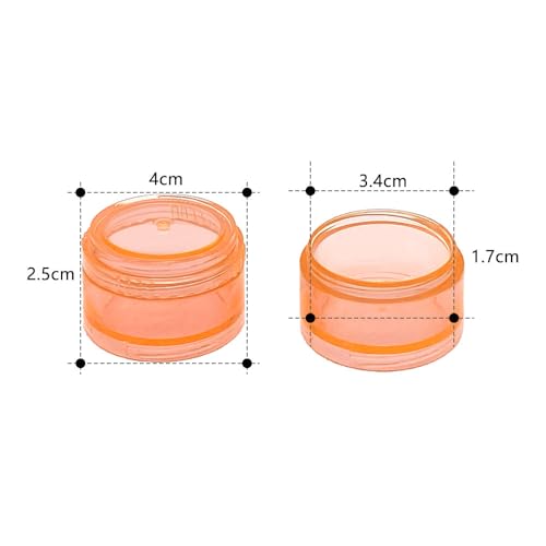 HaiSea 7-Compartment Stackable Pill Organizer, Round Daily Travel Pill Case - color: Orange