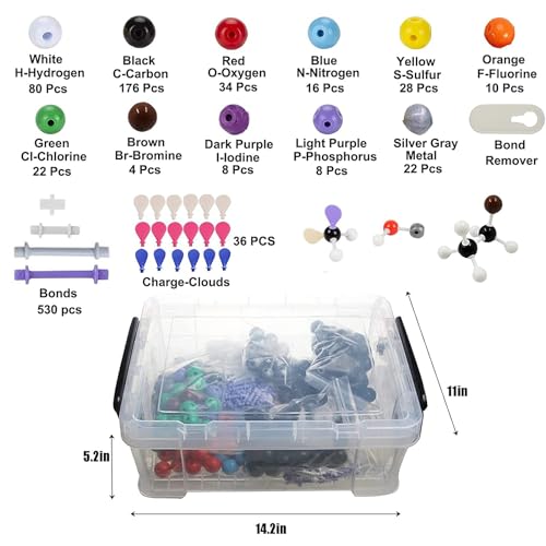 Molecular Model Kit, 974 PCS Chemistry Molecular Structure Model