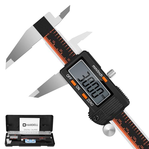 HARDELL Digital Caliper 6 Inch, Caliper Measuring Tool with Large LCD - size: 6 Inch