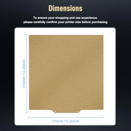 310x310mm Double Sided Textured PEI Build Plate for QIDI Plus4, Flexible Spring Steel Heated Bed Platform,Heat Resistant 3D Printer Sheet for PLA/PETG/ABS/TPU/Carbon Fiber - size: QD 310*310mm