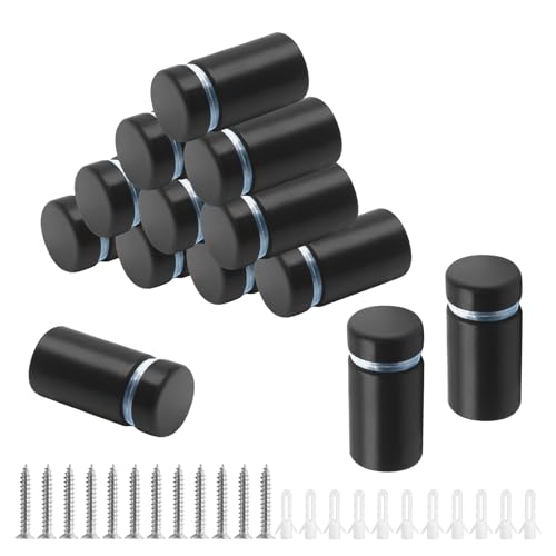 12 Pcs Black 1/2 Inch x 1 Inch Standoff Screws