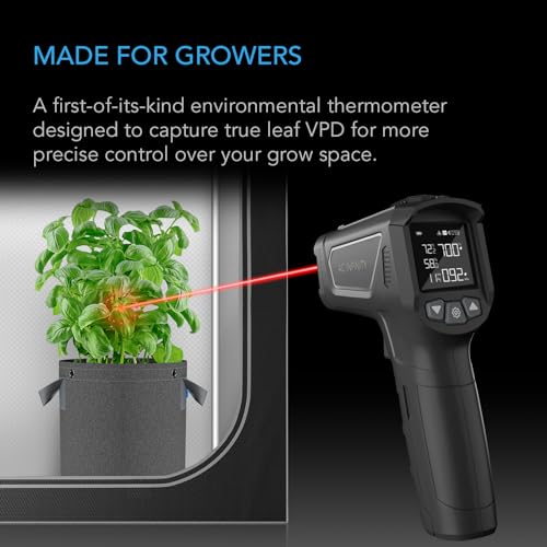 AC Infinity VPD Thermometer, Infrared Leaf VPD & Temperature Gun for Plants