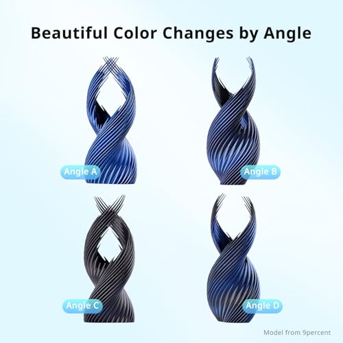ANYCUBIC Silk Pla Filament Dual Color, 1KG, Black Blue - color: Dual Silk Black Blue