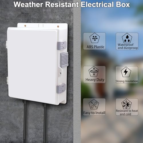 Outdoor Electrical Junction Box, Ventilation and Heat Dissipation ABS Plastic Project Enclosure with Internal Mounting Panel 13"x 9.2"x 3.7" - size: 13"x9.2"x3.7"