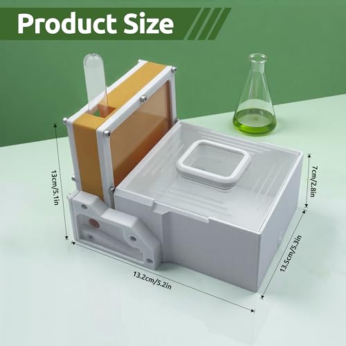 3D Printed Ant Farm Terrarium, Orange Acrylic Housing, Multi-Level Design, Educational Formicarium with Test Tubes for Small Ant Colony