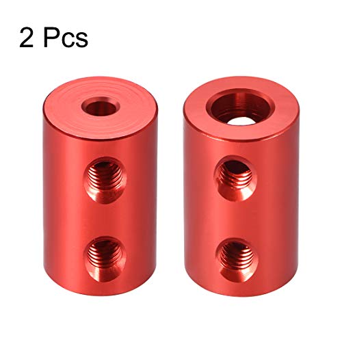 uxcell 3mm to 6mm Bore Rigid Coupling Set Screw L20XD12 Aluminum Alloy,Shaft Coupler Connector for RC Airplane Boat, Motor Accessories,Red,2pcs - size: 3mm to 6mm