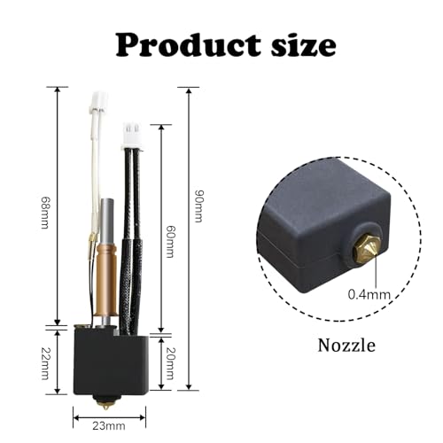Upgrade 2.0 Version Hotend for Anycubic Kobra 3 Combo/Kobra 3 V2 Combo - style: 0.4mm