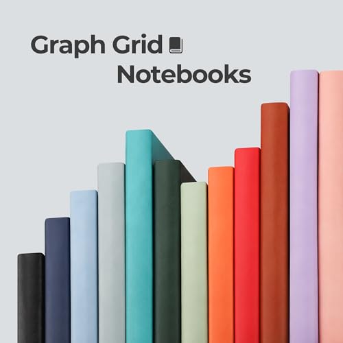 RETTACY Graph Grid Paper Notebook, 96 Pages, A4 Large Size (8.5'' x 11'') - color: Brown, style: Grid