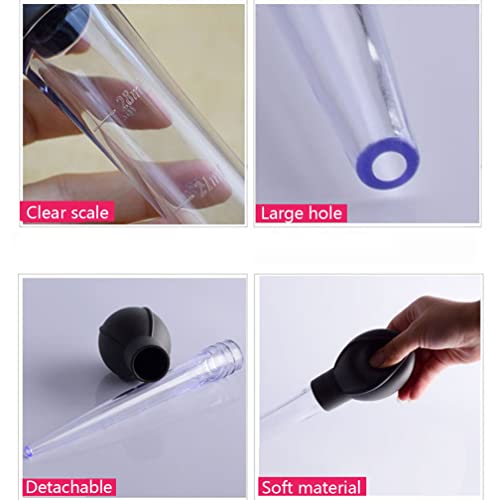 1 Pack Large Plastic Pipette Dropper with Rubber Bulb Liquid Transfer Pipette for Cooking Baking, 28ml