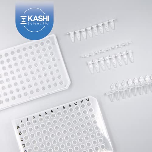 Kashi Scientific PCR 8-Tube Strip, Clear Polypropylene with Flat Caps - 125 Strips/Box (.2mL, Separate Cap) - size: .2mL, style: Separate Flat Cap