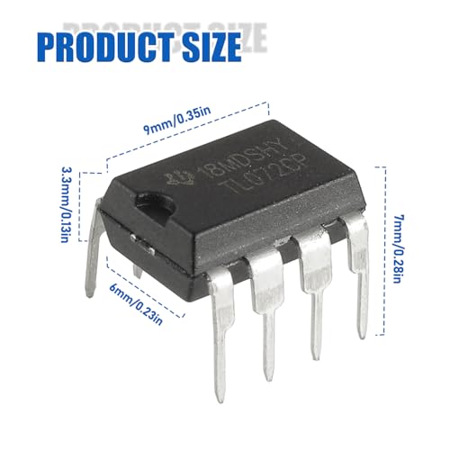 BOJACK TL072 072 Low Noise JFET Dual DIP8 Delay Op Amps Operational Amplifiers IC Chip (Pack of 20)