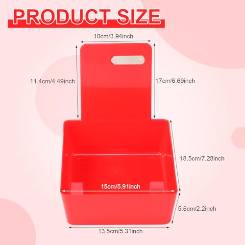Tioncy 14 Pack Dental Lab Pans, Medium with Steel Clip, Red - color: Red