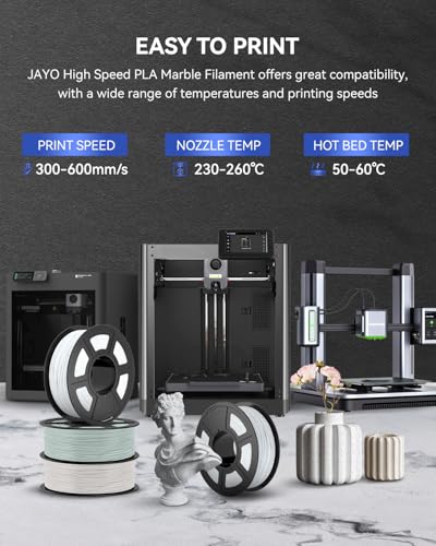 JAYO Marble PLA 3D Printer Filament Rock White 1.75mm, 1.1kg Spool - color: 1.1kg Marble