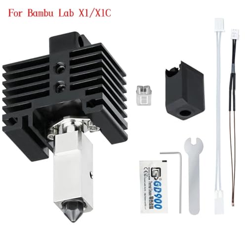Hotend X1/X1C Assembly 0.4mm, 0.6mm - size: X1 0.4mm Hardened Hotend