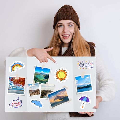 4 Pack Trifold Poster Board, 17x26 White Presentation Display Board - size: 17x26, style: 4 Pack