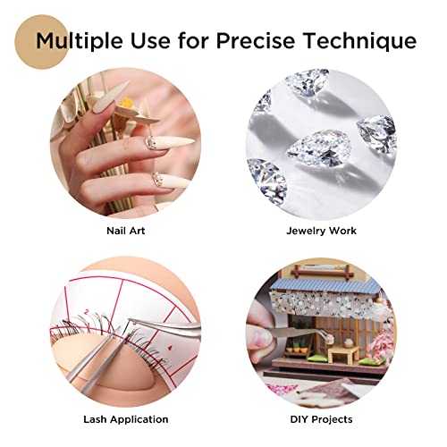 LASHVIEW Lash Tweezer, Vetus Straight Pointed Eyelash Tweezers for Profissional Grafting Eyelash Extension, Stainless Steel Needle Nose Tweezers for Lash Extension Stickers Precision Electronics, ST11 - size: ST11
