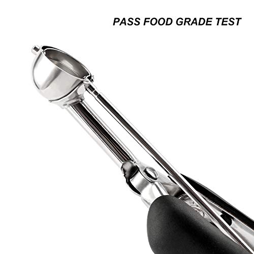 Small Cookie Scoop Set - 3 PCS Include 1 tsp / 2 tsp / 3 tsp Cookie Dough Scoop, Cookies Scoops for Baking, Made of 18/8 Stainless Steel, Good Soft Grips, Quick Trigger Release - size: 25 & 30 & 35 mm / Set of 3
