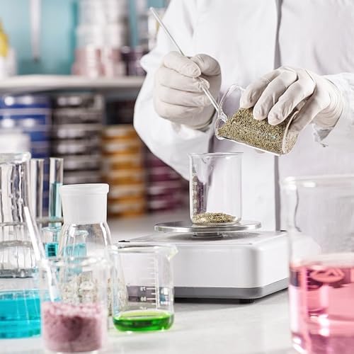 23 Pcs Lab Glassware Set Including Measuring Cups, Glass Beaker Graduated Cylinder, Glass Dropper, Stirring Rod, Cleaning Brush for Laboratory Chemistry Supplies