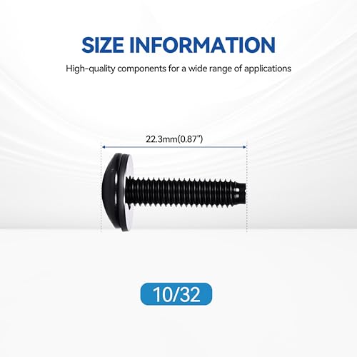 120-Pack Rack Screws 10/32 with Nylon Washers for Server Racks、Routers Enclosures &Audio Equipment Cabinets Server Network Enclosure Mount Screws - color: 10/32(Without cage nut), size: 120 Pack