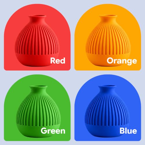 Gizmo Dorks 1.75mm PLA 3D Filament 4 Color 200g Each Blue Green Orange Red - color: Multicolor
