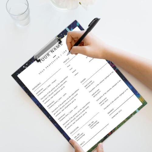 A4 Cute Clipboard Folio with Notepad Clipfolio and Interior Storage, Foldable Nursing Legal Size Clipboards for Work/Kids/Teachers - Colorful Tree - color: Colorful Tree