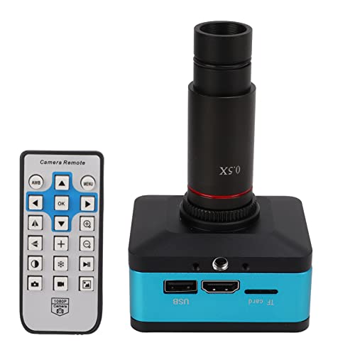 Walfront 4K Industrial Microscope Camera, 0.5X Lens C-Mount
