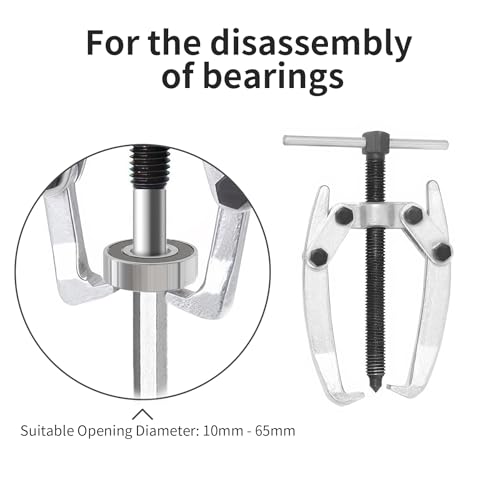 2 Jaw 2.5in/65mm Universal Bearing Gear Pullers - size: Mini 2Jaw 0.4-2.5 In