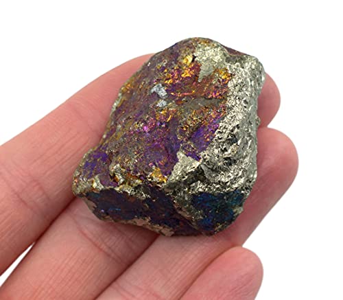 EISCO Raw Chalcopyrite, Mineral Specimen - Approx. 1" - Geologist Selected & Hand Processed - Great for Science Classrooms