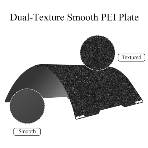 H2C Build Plate for Bambu Lab A2L Dual-Textured and Smooth PEI Plate Sheet - color: Black, size: H2C/A2L