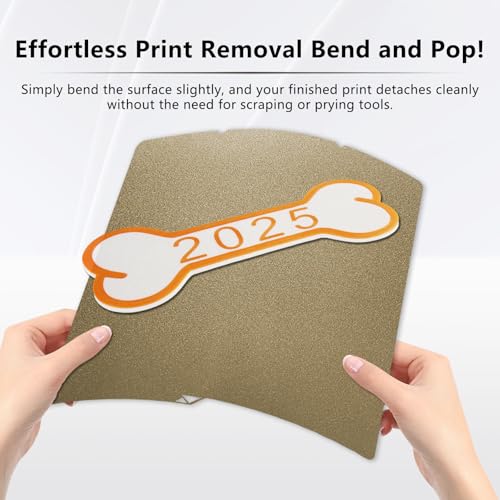 264 x276MM Kobra X Build Plate for Anycubic Kobra 4/Kobra X/Kobra S1 Combo 3D Printer, Double Sided Textured PEI Heated Bed Spring Plate Printing for Anycubic Kobra 4 3D Printer - style: PEI Texture Plate(Gold)