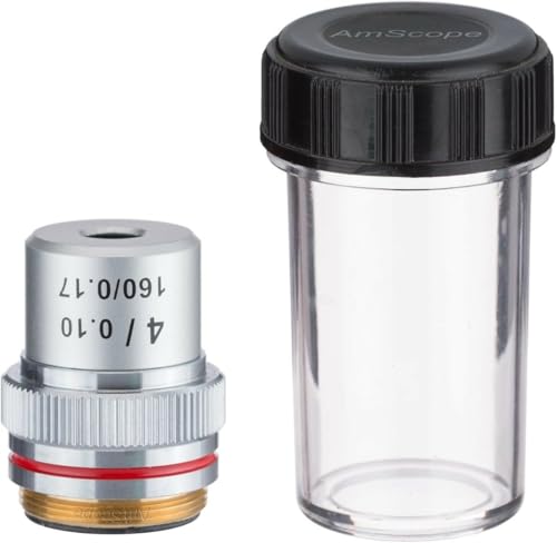 AmScope A4X 4X Achromatic Microscope Objective - style: 4X Objective