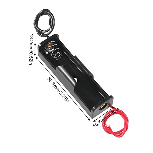 (Pack of 8 Single AA Battery Holder, 1 X 1.5V AA Battery Holder, AA Battery Holder with Leads Wires (8PCS 1AA) - size: 8PCS 1AA