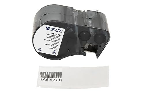 Brady Authentic (M5-119-461) Self-Laminating Cryogenic Polyester Labels 1.5" H x 3.75" W Black on White, Clear, 80 Labels. for use with the BMP51 and M511 Label Printers - color: Black on White, Clear, size: 1.5*3.75 inches