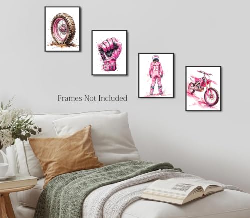 Motocross Wall Art Prints,Bedroom Decoration Dirt Bike Poster,8”X10” - color: Motocross Wall Art Prints