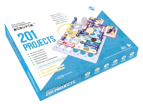 STEM Electronic Circuit Kit for Kids, Over 201 Projects, Physics Circuit Maker Kit, Science Experiment Educational Toy for Boys & Girls Ages 8+ (Mixed Color, 201) - size: 201