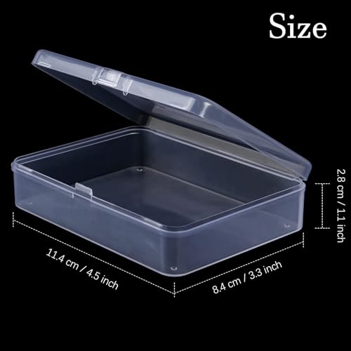 ZORRITA Small Plastic Containers, 6 Pack, 4.5 x 3.3 x 1.1 Inch - size: 4.5 x 3.3 x 1.1 Inch