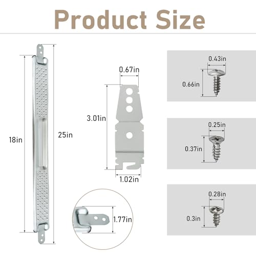 W10426979 "18 Inch" Dishwasher Mounting Bracket Kit for Granite and Quartz Countertops Compatible with Whirlpool KitchenAid Maytag Mounting Bracket W10426979 AP5607641 AH3632890 EA3632890 PS3632890 - size: 18 Inch