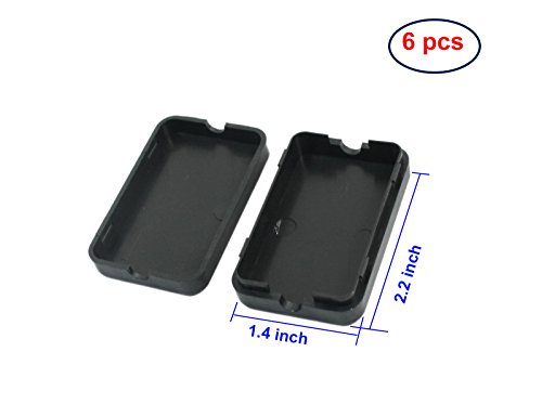 55x35x15mm Waterproof Electric Project Case Junction Box with Cover Black Plastic, 6-Pack - size: 55 x 35 x 15mm(6PCS)